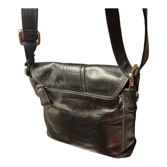 Women's Vintage Fossil Leather Crossbody Bag Black - Picture 16 of 16